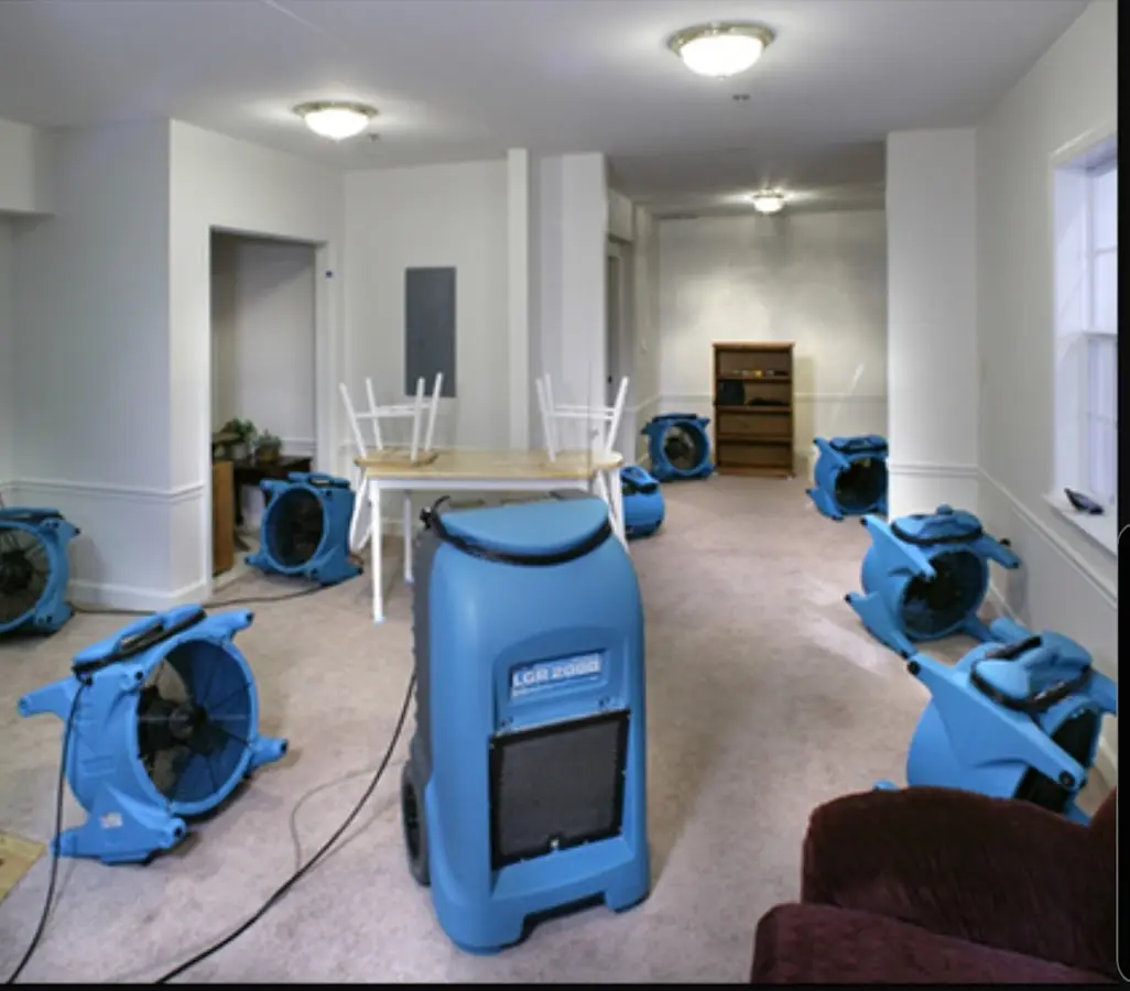 Air movers and dehumidifier setup for Water Extraction & Removal in Universal City